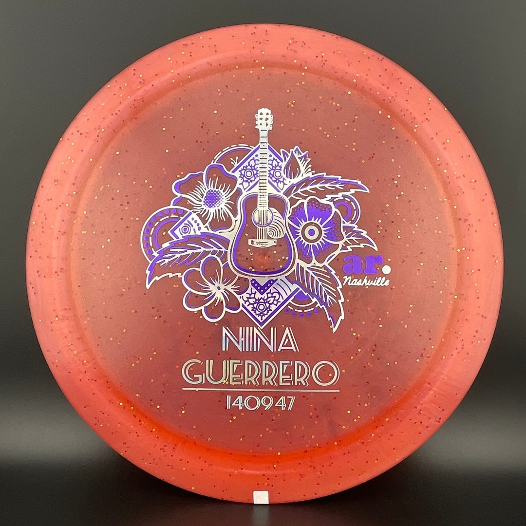 Aura de Metal Flake Diamante - Disco de Firma de Nina Guerrero