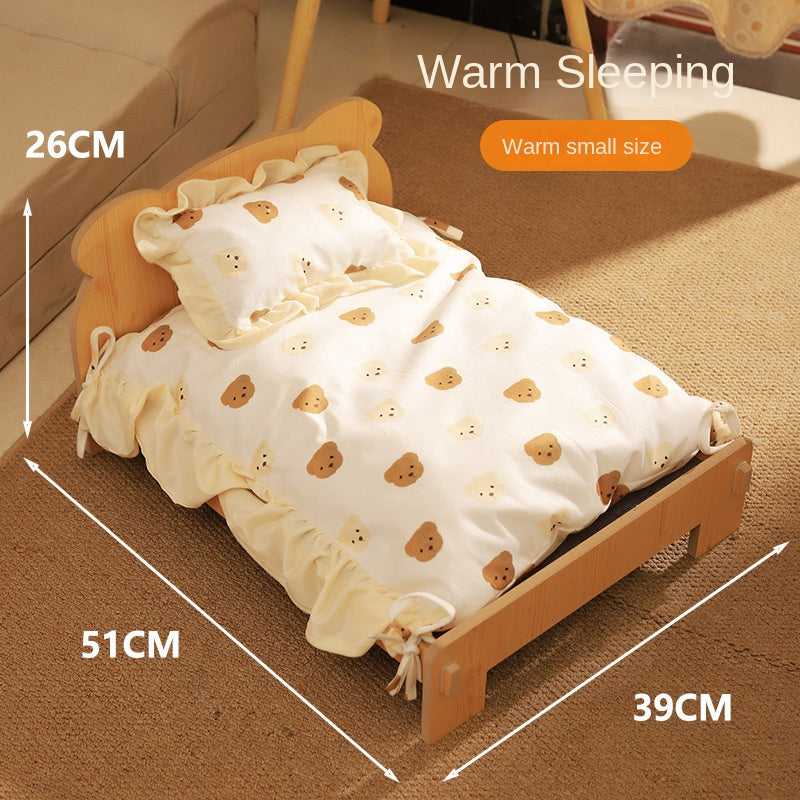 Cama de Madera Premium para Gatos - Nido Acogedor para Tu Amigo Felino