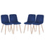Modern Blue Dining Chair Set of 4
