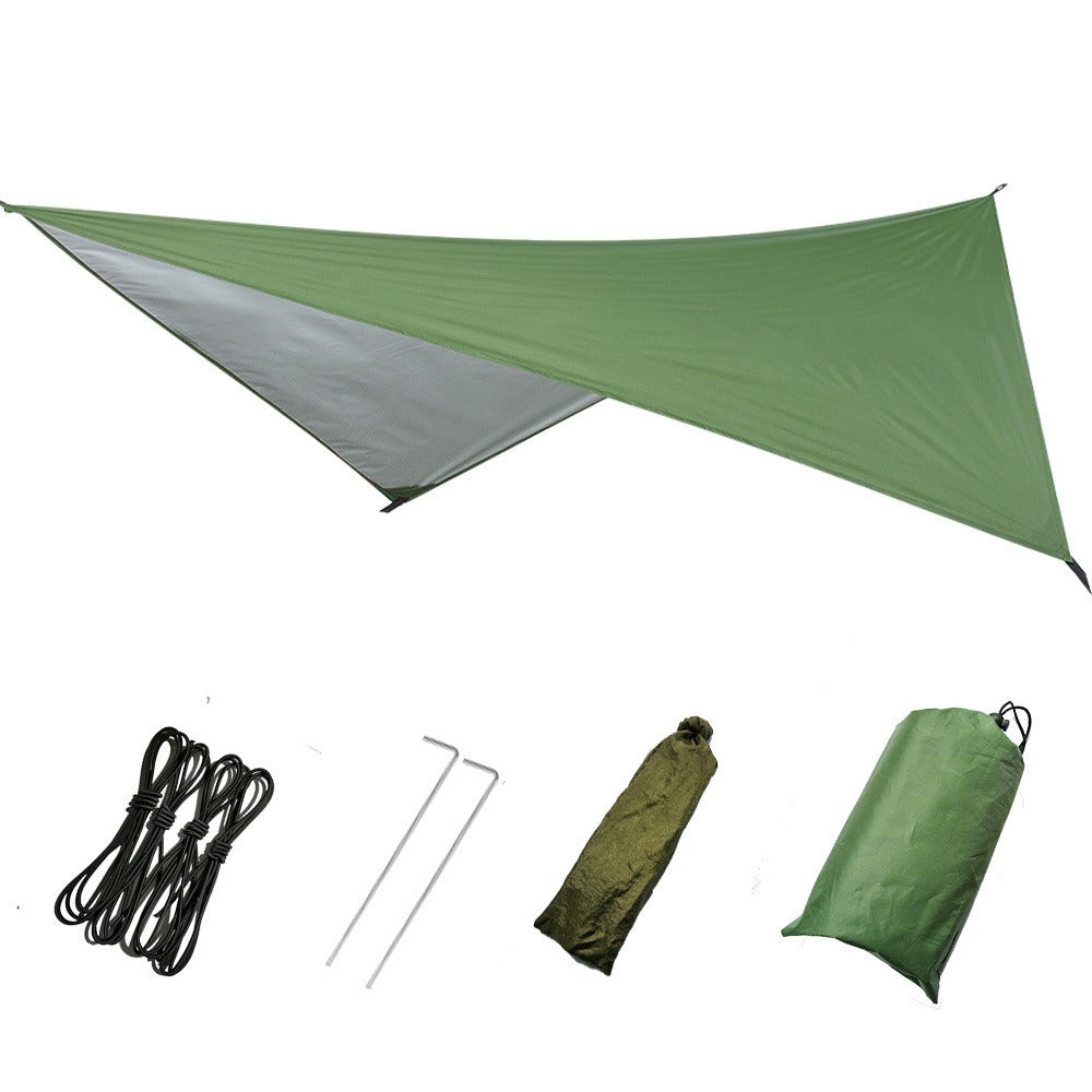 Outdoor Supplies Multifunctional Triangular Canopy Waterproof Rain Proof Sunscreen Tent Camping Supplies Beach Sunshade Cloth - Korvel