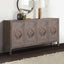 Carved Flower Door Handle, Antique Four Door Cabinet for Living Room Kitchen Hallway (Brown) - Korvel