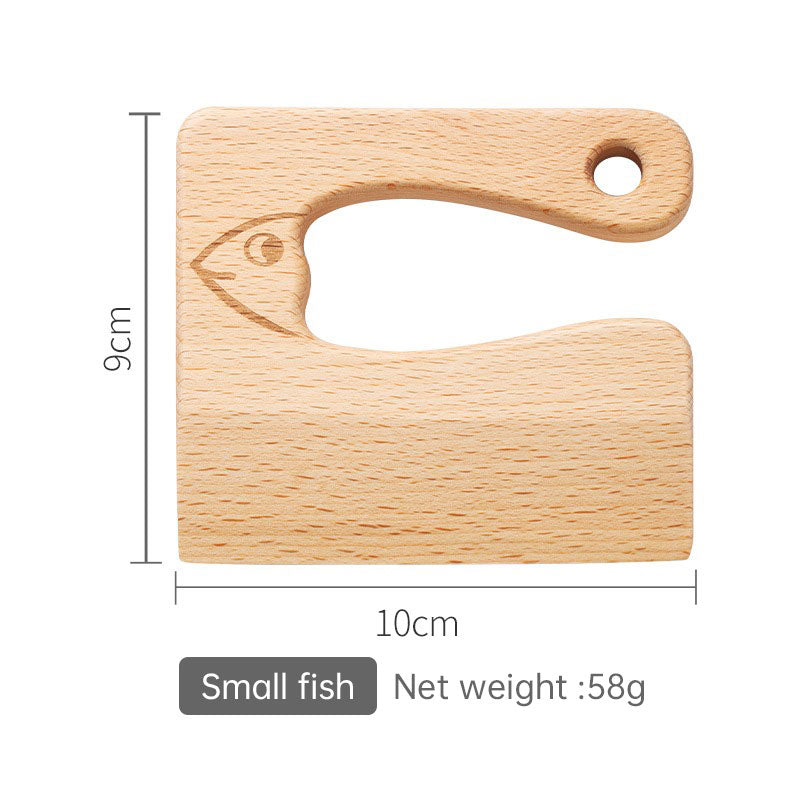 Couteau en bois pour enfants - Jouet de cuisine sûr et durable