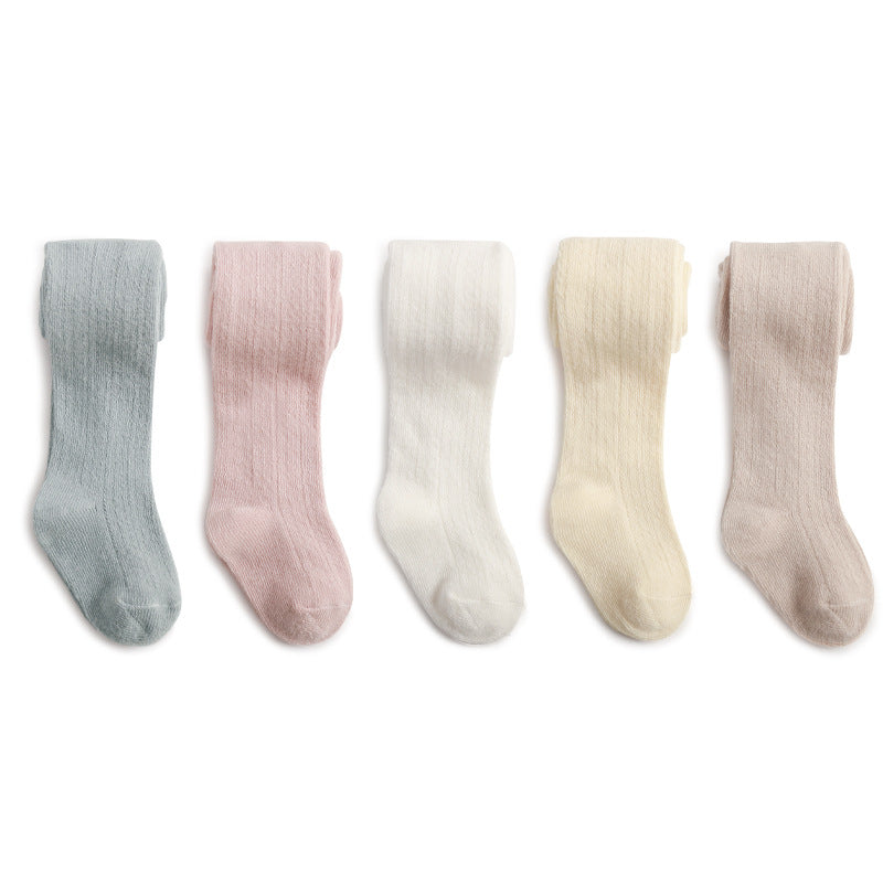 Spring And Summer Baby Girl Leggings Combed Cotton Boneless One-Piece Socks Mesh Outer Wear Cute Thin Children's Pantyhose - Korvel