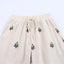Elastic Waist Tied Embroidered Wide Leg Pants for WomenStyle Fashion Casual - Korvel