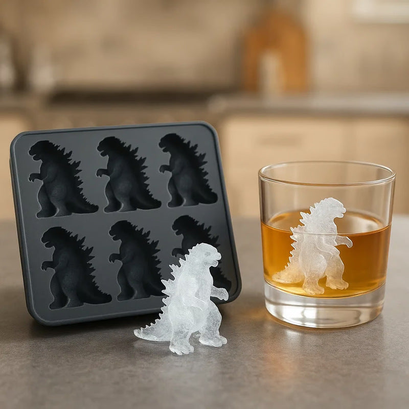 Godzilla Ice Mold: Silicone Kitchen Mold for Baking, Candles, Soaps, Ice Trays, Home Decor & Gifts - Korvel