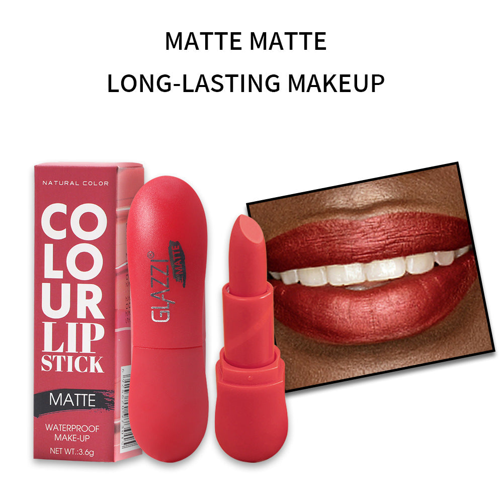 12 Color Rhombic Matte Lipstick Yeast Color Does Not Stick To The Cup And Does Not Fade - Korvel