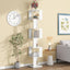 6-Layer Rotating Acrylic Bookshelf for Creative Spaces