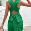 Crisscross Tied V-Neck Romper - Korvel