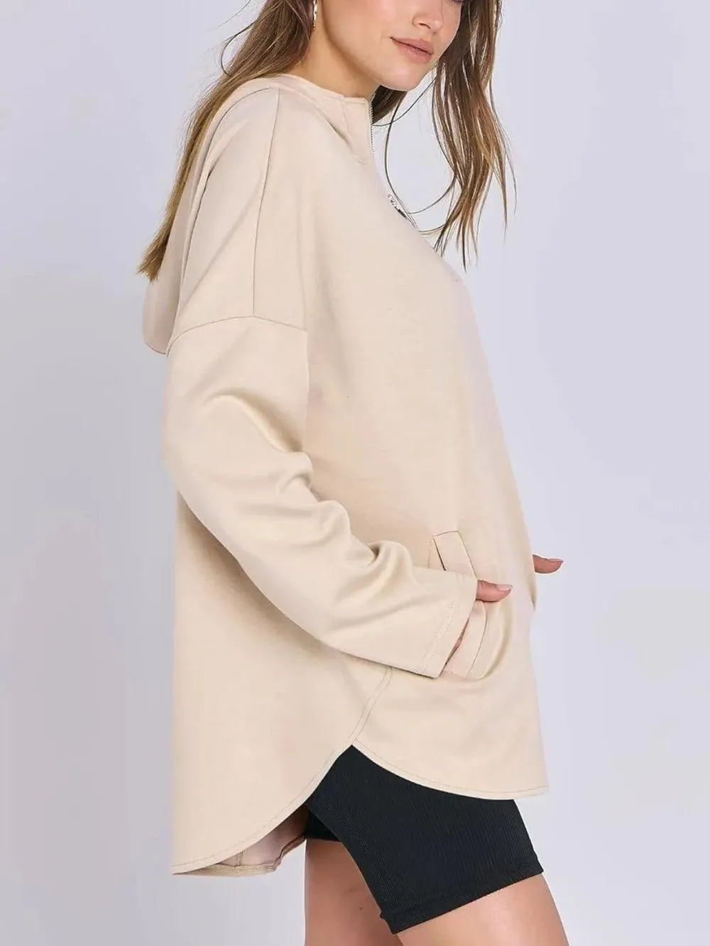 Quarter Zip Long Sleeve Hoodie - Korvel