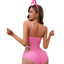 Sexy lingerie, sexy patent leather rabbit ear uniform, perspective role-playing set - Korvel