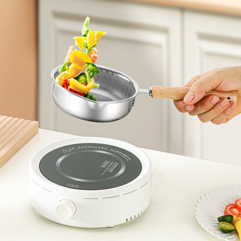 Non coated mini breakfast pan 316L stainless steel steak frying pan Non stick complementary food pan Flat bottomed small frying pan Tamaki - Korvel