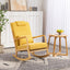 Rocking Chair Upholstered Fabric Rocking Armchair Indoor with High Backrest Glider Chairs and Lumbar Pillow for Living Room - Korvel