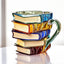 Colorful Books Coffee Cup Unique Stacked Books Coffee Cup - Korvel