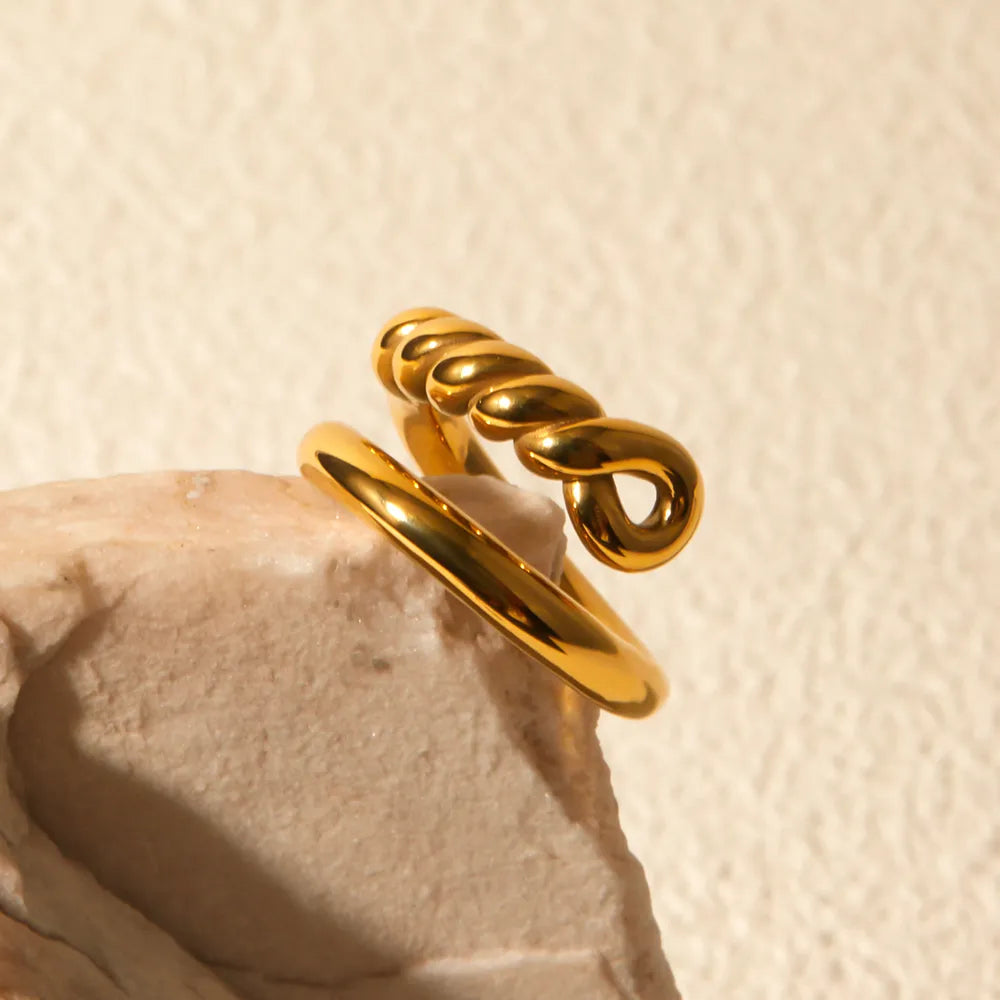 Stainless Steel Knot Bypass Ring - Korvel