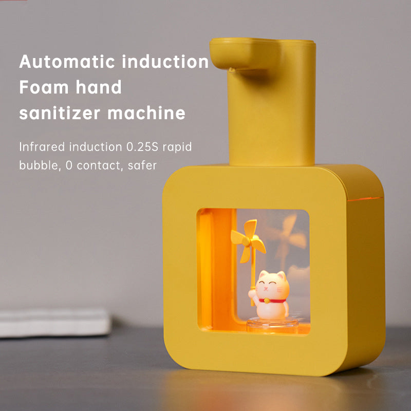 Cute Cat Rechargeable Touchless Automatic Soap Dispenser 400ml Kids foam Soap Dispenser with Night Light - Korvel