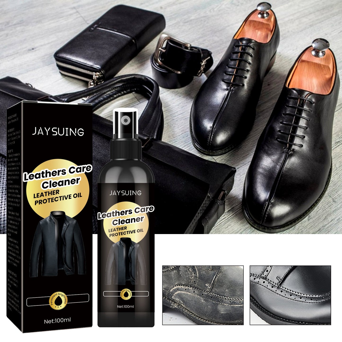 Leather Protection Oil, Leather Sofa Leather Bag Leather Jacket Decontamination Maintenance Refurbished Polish Care Oil - Korvel