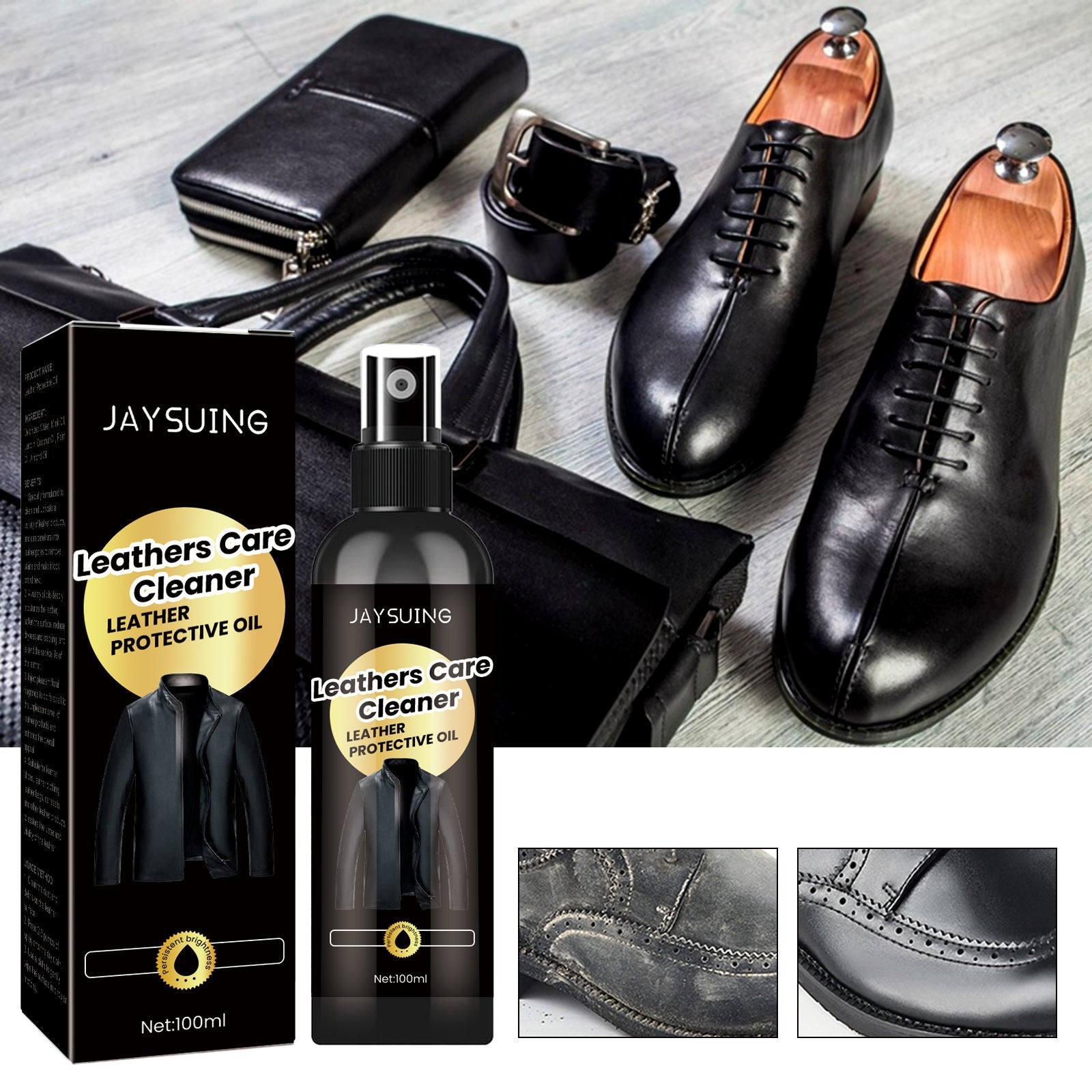 Leather Protection Oil, Leather Sofa Leather Bag Leather Jacket Decontamination Maintenance Refurbished Polish Care Oil - Korvel
