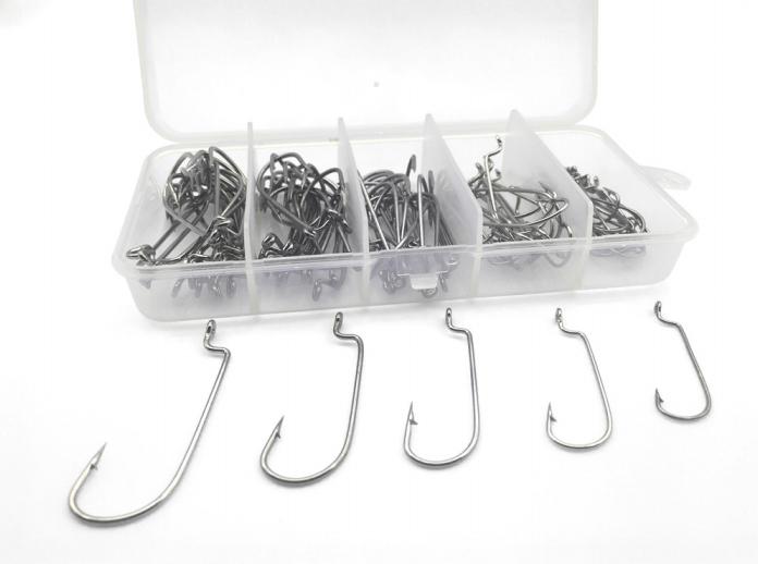 Rompin 100pcs/box 2#-3/0# 5 size Jig head HookSingle Fishing Hooks - Korvel