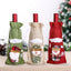 Ensemble de housses de bouteilles de vin de Noël festives