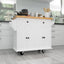 Elegant Kitchen Island Cart with Storage and Locking Wheels