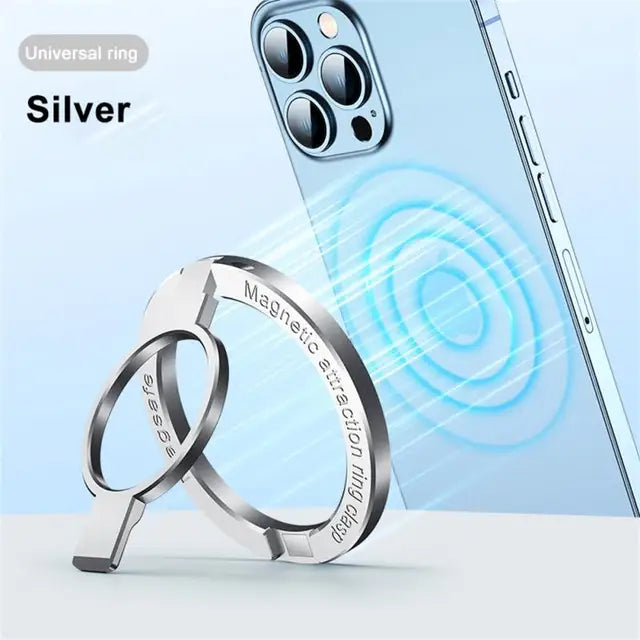 For Phone New Magnetic Ring Holder for 12 13 14 Max Magnet Finger Ring Grip Stand Holder Zinc Alloy Kickstand - Korvel