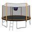 Trampoline avancé de 14 pieds avec panier de basket et échelle - Orange