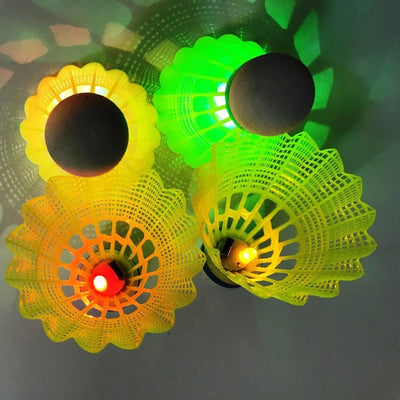 4-Pack LED Luminous Badminton Shuttlecocks