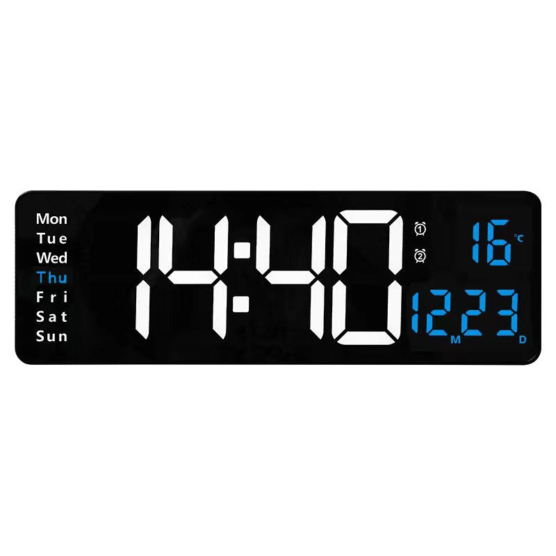 Large LED Digital Wall Clock with Remote Control