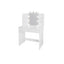 Makeup Vanity Desk With LED Lighted Mirror ,Dressing Table Set With 2 Large Drawers 10 LED Light ,White Color - Korvel