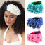 Fashionable Handmade Fabric Crystal Beads Simulated Flower Hair Hoops - Korvel