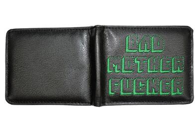 Pulp Fiction Jules Wallet with zipper Coin Pocket Bad Mother Letters Boys Wallet Card Holder Vintage Gift Purse - Korvel