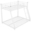 Premium Metal Floor Bunk Bed - Twin over Full in White