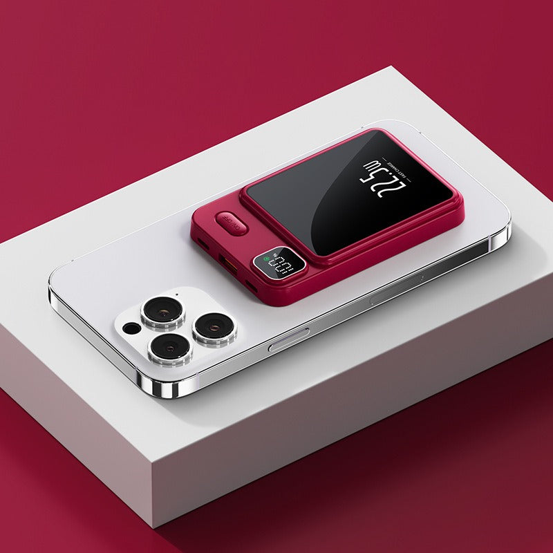 Magnetic suction power bank fast charging, compact and portable mobile power supply - Korvel