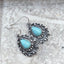 Artificial Turquoise Alloy Teardrop Dangle Earrings - Korvel