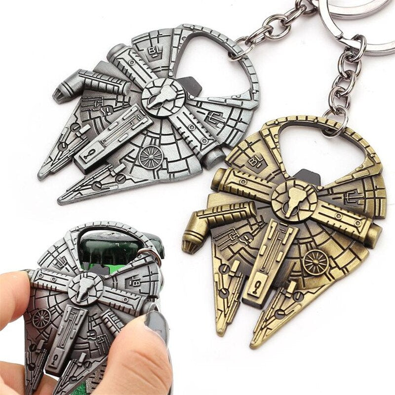 Movie Millennium Falcon Key Chain Cosplay Badge Bottle Opener Fashion Fancy Funny Souvenir Gift Spaceship Key Ring - Korvel