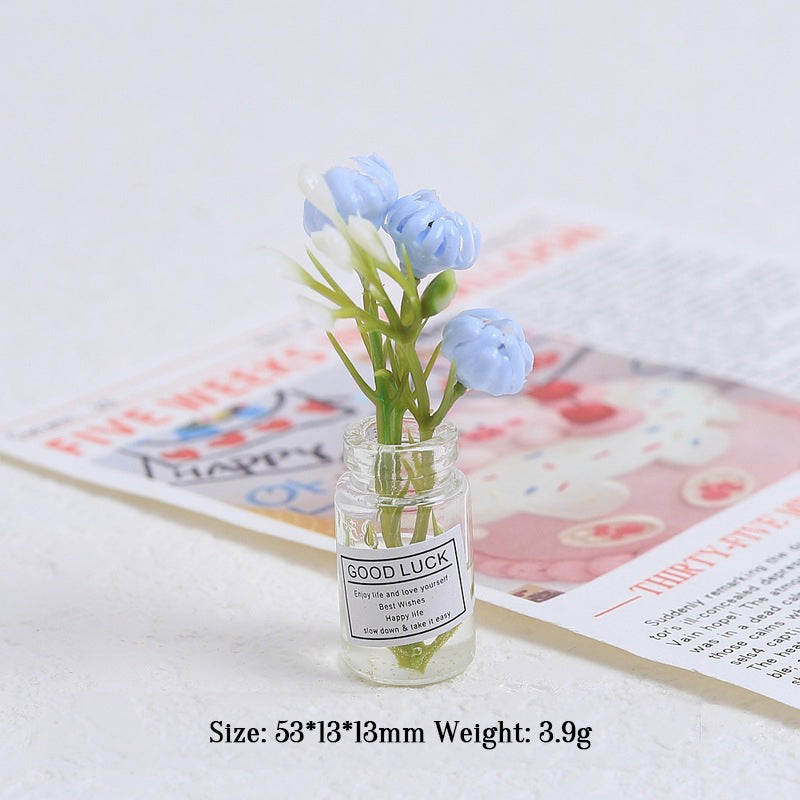 Multicolor three-dimensional luminous vase, creative handmade DIY cream glue accessories, resin small parts - Korvel
