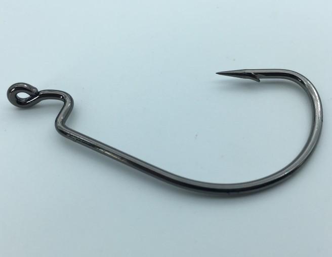 Rompin 20pcs Ganchos de Pesca Crank de Níquel Negro - Acero de Alto Carbono