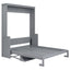 Queen Size Murphy Bed with a Shelf, Gray - Korvel