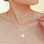 2 Piece 18K Gold-Plated Inlaid Zircon Lucky Clover Necklace - Korvel