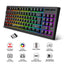 87 key wireless 2.4G film keyboard RGB backlit wireless keyboard - Korvel