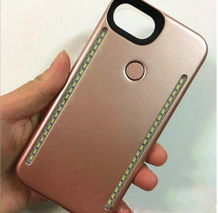 Light Up Duo Case for iPhone X SE 6 7 8 Plus Selfie Luminous Cover with Retail Package - Korvel