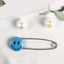 Baby Child Safety Pins Smiley Pins Plastic Safety Pins Medium Size About 40 Large Size About 55 mm - Korvel