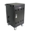 Mobile Charging Cart and Cabinet for Tablets Laptops 30-Device With Combination Lock--Black - Korvel