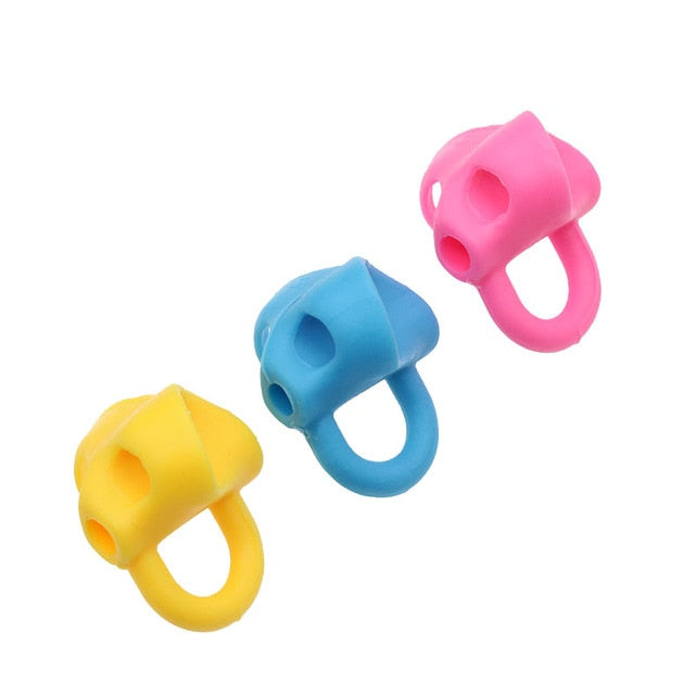 Double Finger Pen Holder Silicone Writing Tool Set