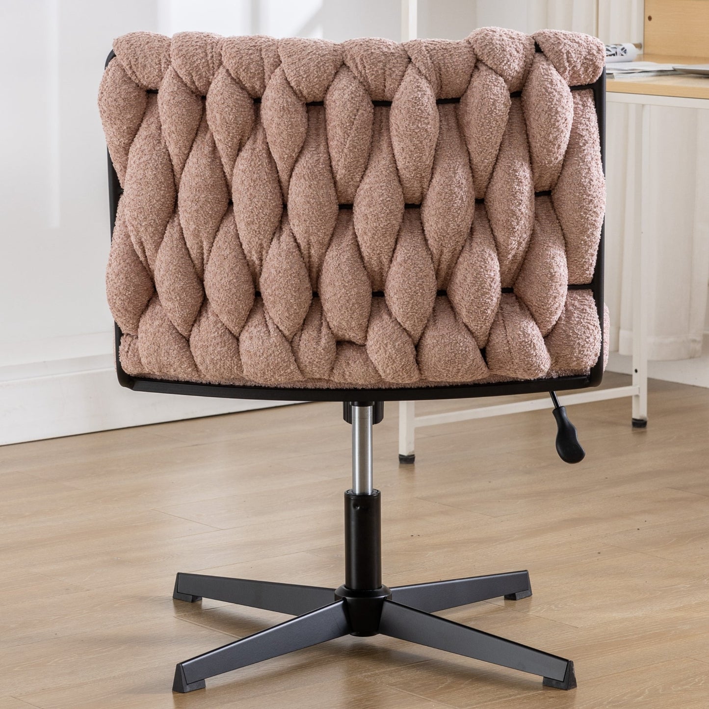 Premium Armless Pink Office Desk Chair