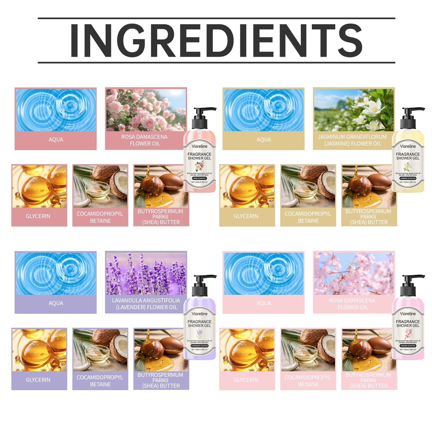 Fragrant Body Wash (Jasmine Fragrance) Moisturize And Moisturize Skin To Improve Dry Women's Body Wash - Korvel