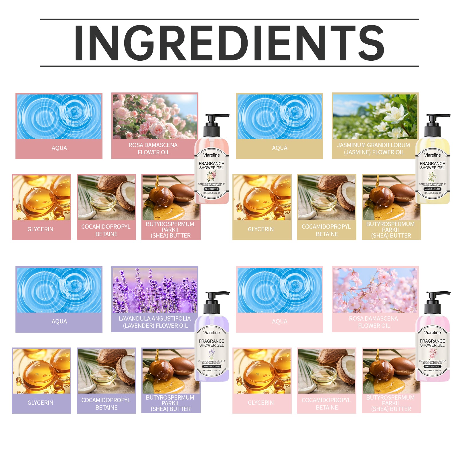 Fragrant Body Wash (Jasmine Fragrance) Moisturize And Moisturize Skin To Improve Dry Women's Body Wash - Korvel