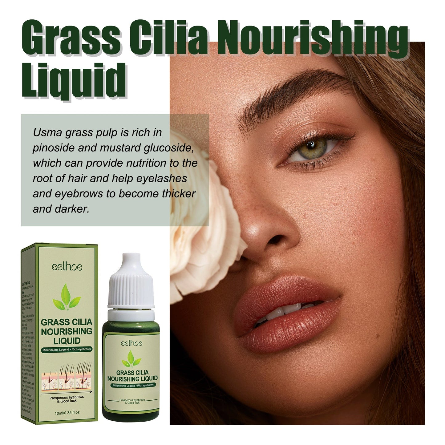 Solución para el Cuidado del Cabello con Pulpa de Paja para un Cabello Hermoso y Grueso