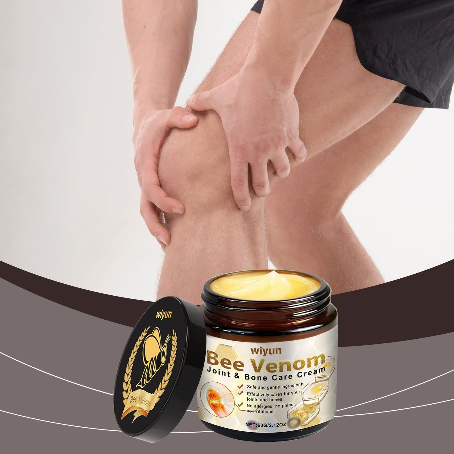 Bee Venom Joint Care Cream Daily Relief Body Joint Muscle Discomfort With Topical Massage Treatment Cream - Korvel