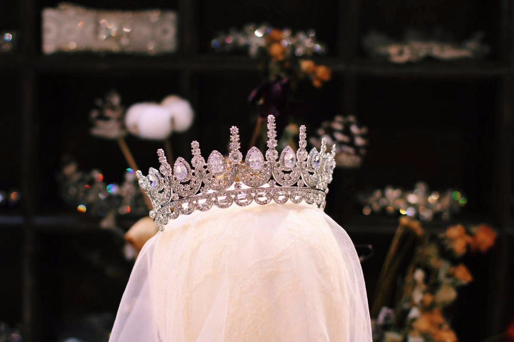 Rosebridalpark Zircon Bridal Tiara for Elegant Weddings